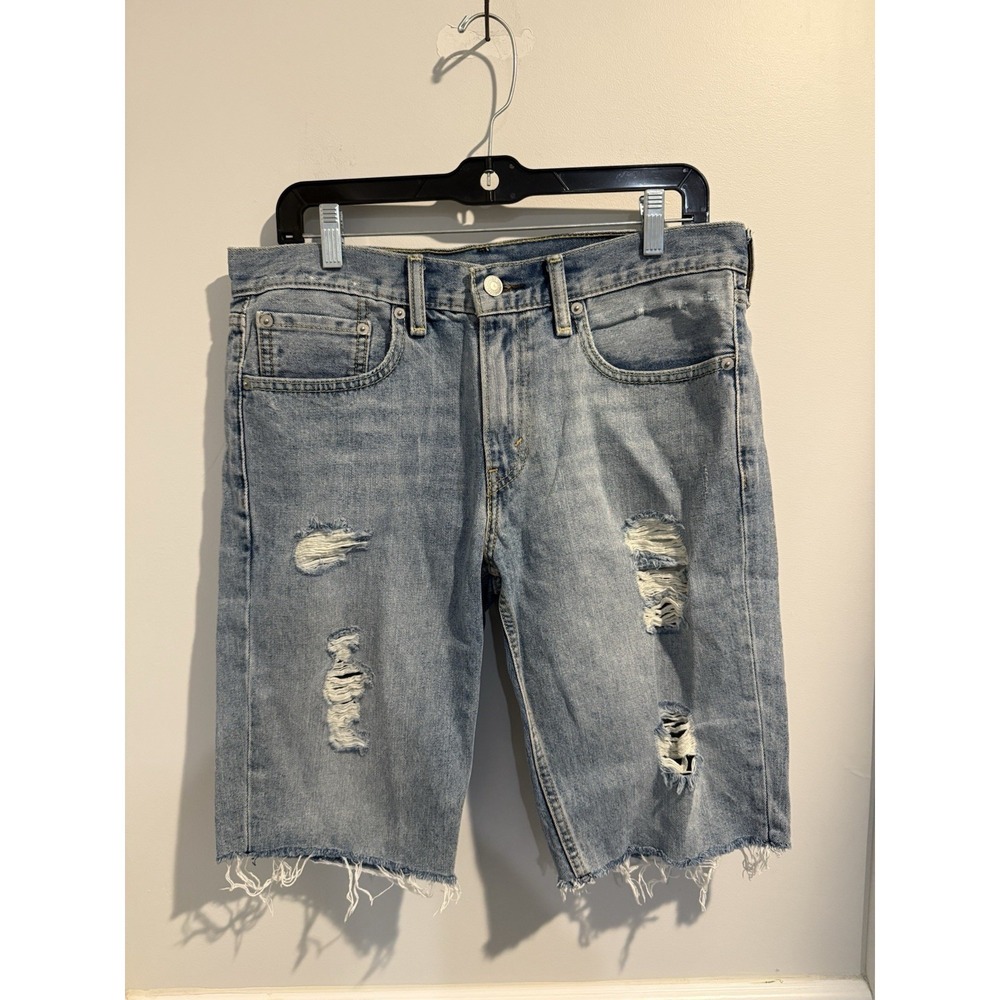 LEVI'S 511 Slim Fit‎ Cut Off Distressed Jeans Denim Shorts Men Size W31 4309